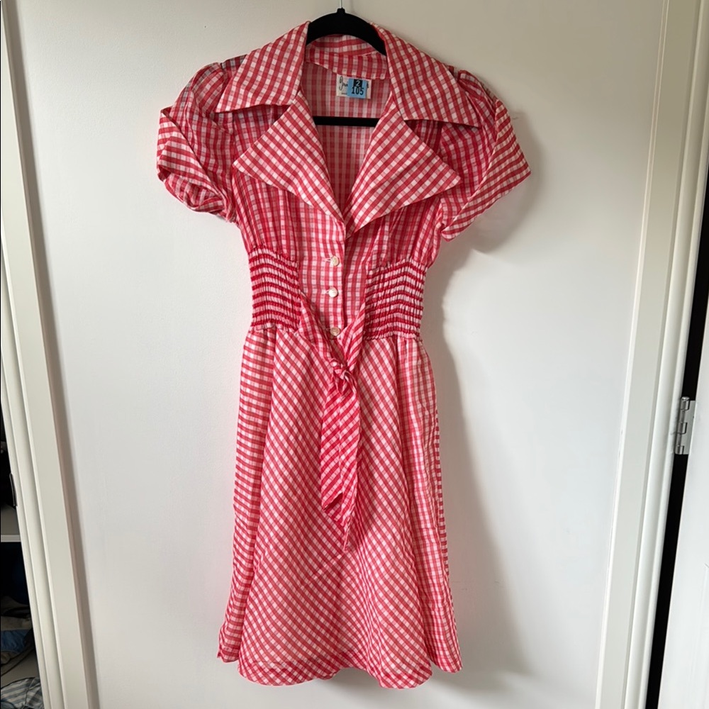 Irving Nadler Red Gingham Dress